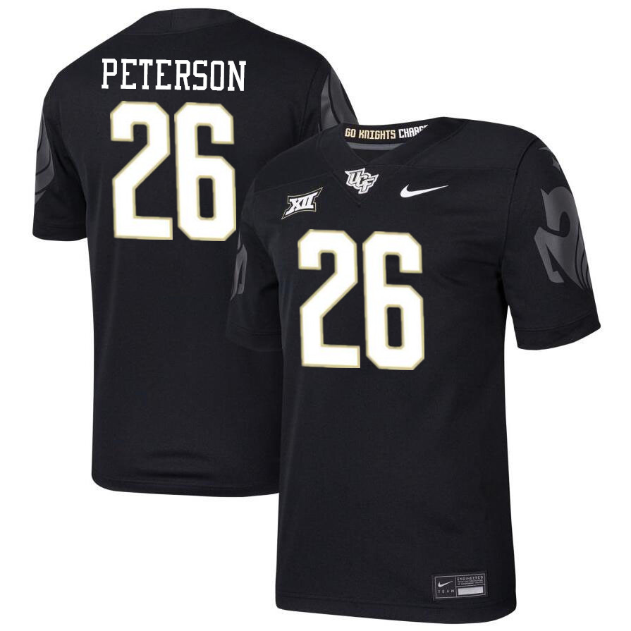 Men #26 Christian Peterson UCF Knights Big 12 Conference College Football Jerseys Stitched-Black